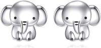 wholesale 925 Sterling Silver Elephant Stud Earrings Animal s for Women Girls Kids-elephant