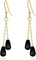 wholesale 14K Gold  Teardrop Black Onyx Drop Earrings for Women Gifts-0-0