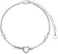 wholesale 925 Sterling Silver Pearl Infinity Circle Charm Anklet for Women -0-0