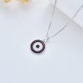 wholesale Sterling Silver Evil Eye Pendant Necklace for Women Greek Protection Amulet Gift-0-20
