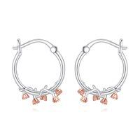 wholesale 925 Sterling Silver Flower Hoop Earrings with Lily of the Valley and Sunflowers Design-R-Lily Of The Valley