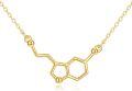 wholesale 14K Gold Serotonin Molecule Necklace for Happiness & Well-Being, Hypoallergenic Fine Jewelry Gift for Women-0-0