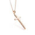 wholesale 925 Sterling Silver Cross Pendant With Blue Opal And Philippians Inscription-0-97