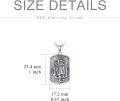 wholesale S925 Sterling Silver Allah Necklace Islamic Muslim Necklace Arabic Calligraphy Alhamdulillah Dog Tag Pendant Islamic Jewelry gifts for Men Women-0-9