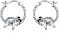 wholesale 925 Sterling Silver 3D Pug Dog Shape Hoop Earrings for Women and Girls-0-0