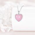 wholesale 925 Sterling Silver Red Carnelian Heart Pendant Necklaces for Women Gifts-0-8