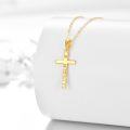 wholesale 14K Gold Celtic Knot Cross Infinity Heart Love Pendant Necklace for Women Girls  (Silver)-0-12