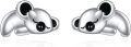 wholesale 925 Sterling Silver Koala Bear Stud Earrings - Adorable Animal  for Girls and Women-0-0