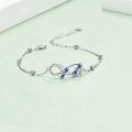 wholesale 925 Sterling Silver Infinity Bracelet Wholesale With Blue Dragonfly Charms-0-2