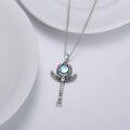 wholesale 925 Sterling Silver Moonstone Ankh Pendant Necklace for Women and Men-0-2
