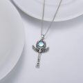 wholesale 925 Sterling Silver Moonstone Scarab Pendant Necklace-0-2