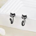 wholesale 925 Sterling Silver Raccoon Hoop Earrings for Women - Adorable Animal  Set-0-4