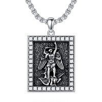wholesale Saint Patron Necklace For Men Women 925 Sterling Silver Saint Pendant Patron Necklace Protection Catholic Religious Jewelry Christmas Gift For Him Her -color_name:St Michael-2