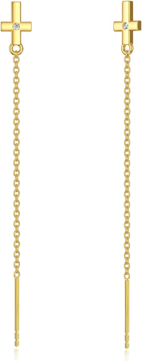 wholesale 14K Gold Evil Eye Cross Sunflower Drop Earrings for Women-0-0