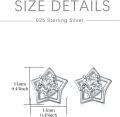 wholesale White Gold Plated 925 Sterling Silver Moissanite Star Stud Earrings for Women-0-4