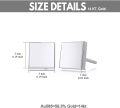 wholesale 14K Gold Geometric Stud Earrings 5mm Square for Women-0-2