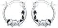 wholesale 925 Sterling Silver Cat Stud Hoop Earrings - Cute Kitty Jewelry for Women and Girls-0-0