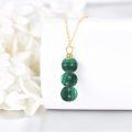 wholesale 14K Gold Turquoise Stone Round Beads 14K Gold  Chain Pendant Necklaces for Women Gifts-0-13