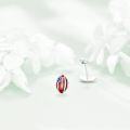 wholesale 925 Sterling Silver USA Flag Rugby Ball Stud Earrings Sports  for Him Her-0-1