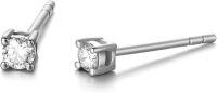wholesale 10K Gold Round Natural Diamond Stud Earrings (1 ct tw F-G-SI2)-White