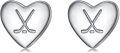 wholesale 925 Sterling Silver Heart-Shaped Crossed Hockey Sticks Stud Earrings for Women Girls Sport Lover Gift Jewelry Accessories-0-0
