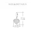 wholesale 925 Sterling Silver Metal Drusy Crystal Heart Dangle Earrings Wholesale (Pink/Blue/Purple) Leverback Drop s for Women-0-9