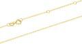 wholesale Gold 14K Yellow Gold 0.8mm Thin Rolo Link Chain Necklace Lightweight  for Women-0-0