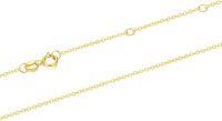 wholesale Gold 14K Yellow Gold 0.8mm Thin Rolo Link Chain Necklace Lightweight  for Women-Yellow gold 18 inchs chain