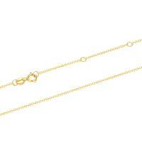 wholesale Gold 14K Yellow Gold 0.8mm Thin Rolo Link Chain Necklace Lightweight  for Women-Yellow gold 18 inchs chain