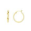 wholesale 14K Gold Round Hoop Earrings for Women - Shiny Polished Lightweight 12-50mm-0-0
