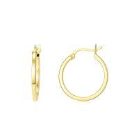wholesale 14K Gold Round Hoop Earrings for Women - Shiny Polished Lightweight 12-50mm-style 7