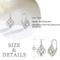 wholesale 925 Sterling Silver Celtic Moonstone & Rose Gold Plated Irish Knot Drop Earrings for Women - Hypoallergenic Leverback  Set-0-4