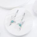 wholesale 925 Sterling Silver Turquoise Hummingbird Drop Earrings-0-2