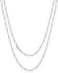 wholesale Sterling Silver Gold Plated 3 2mm Cuban Chain Necklace for Women Men 16 24 Inch-0-0