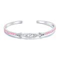 TOUPOP Sterling Silver Opal Cuff Bangle Bracelet For Women-0-0