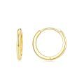 wholesale 14K Gold Round Hoop Earrings for Women - Shiny Polished Lightweight 12-50mm-0-0