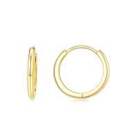wholesale 14K Gold Round Hoop Earrings for Women - Shiny Polished Lightweight 12-50mm-style 3