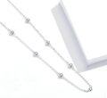 wholesale White Gold Plated Sterling Silver CZ Thin Choker Necklace for Women-0-6