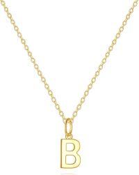 wholesale 14K Gold Letter Pendant Necklace 18 -B-Initial Necklace