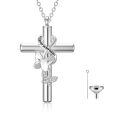 wholesale 925 Sterling Silver Butterfly Cross Keepsake Pendant Urn Necklace with Funnel Set-0-0