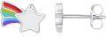 wholesale 925 Sterling Silver Rainbow Star & Cloud Stud Earrings-0-0