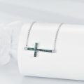 wholesale 925 Sterling Silver Turquoise Cross Necklace - Hypoallergenic, Handcrafted Unique Gift for Women-0-1