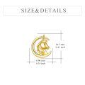 wholesale 14k Gold Cute Elephant Stud Earrings-0-3