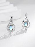 wholesale 925 Sterling Silver Moonstone Teardrop Drop Earrings for Women-0-3