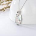 wholesale Sterling Silver Rose Flower Necklace with Gemstone Dainty Pendant Jewelry for Women Mom Mother s Day Birthday Gift-0-28