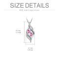 TOUPOP Sterling Silver & October Opal Infinity Necklace for Sister-0-4