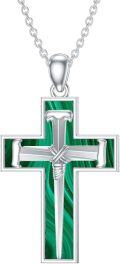 wholesale Sterling Silver 3 Nail Cross Pendant Christian Jewelry Gift for Men 22+2 -0-4