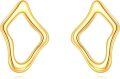 wholesale 14K Gold Diamond-Shaped Celtic Moon Mountain Stud Earrings for Women-0-0