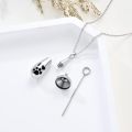 wholesale 925 Sterling Silver Teardrop Pet Paw Print Keepsake Memorial Urn Necklace with Chain and Fill Kit-0-1