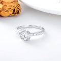 wholesale TOUPOP Sterling Silver Round Cut 1 Carat Moissanite Diamond Rings Promise Anniversary Wedding Engagement Rings Jewelry For Women Wife Girlfriend Her -0-4